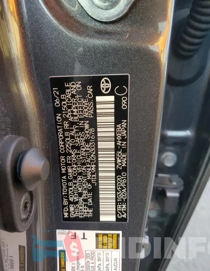 JTDL9MFU2N3031678 Photo# 12