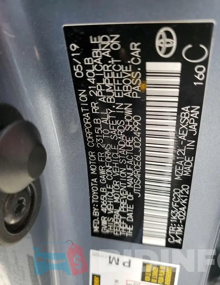 JTDS4RCE6LJ024990 Photo# 12