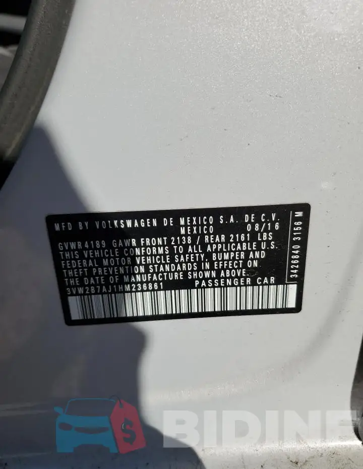 3VW2B7AJ1HM236861 Photo# 12