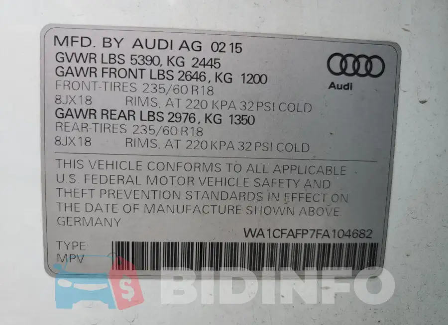WA1CFAFP7FA104682 Photo# 13