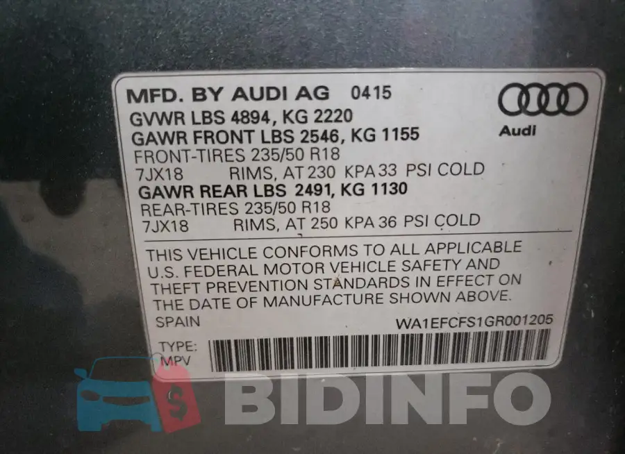 WA1EFCFS1GR001205 Photo# 12