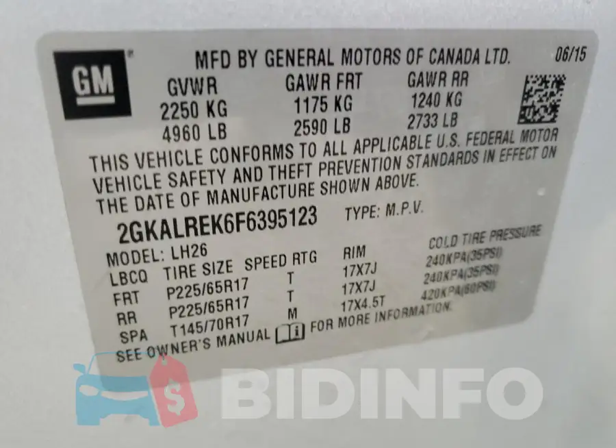 2GKALREK6F6395123 Photo# 13