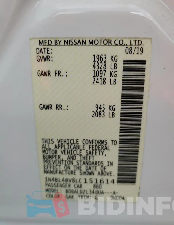1N4BL4BV8LC151614 Photo# 12