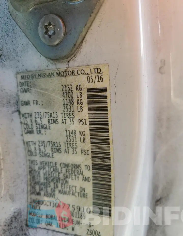 1N6BD0CT3GN775910 Photo# 12