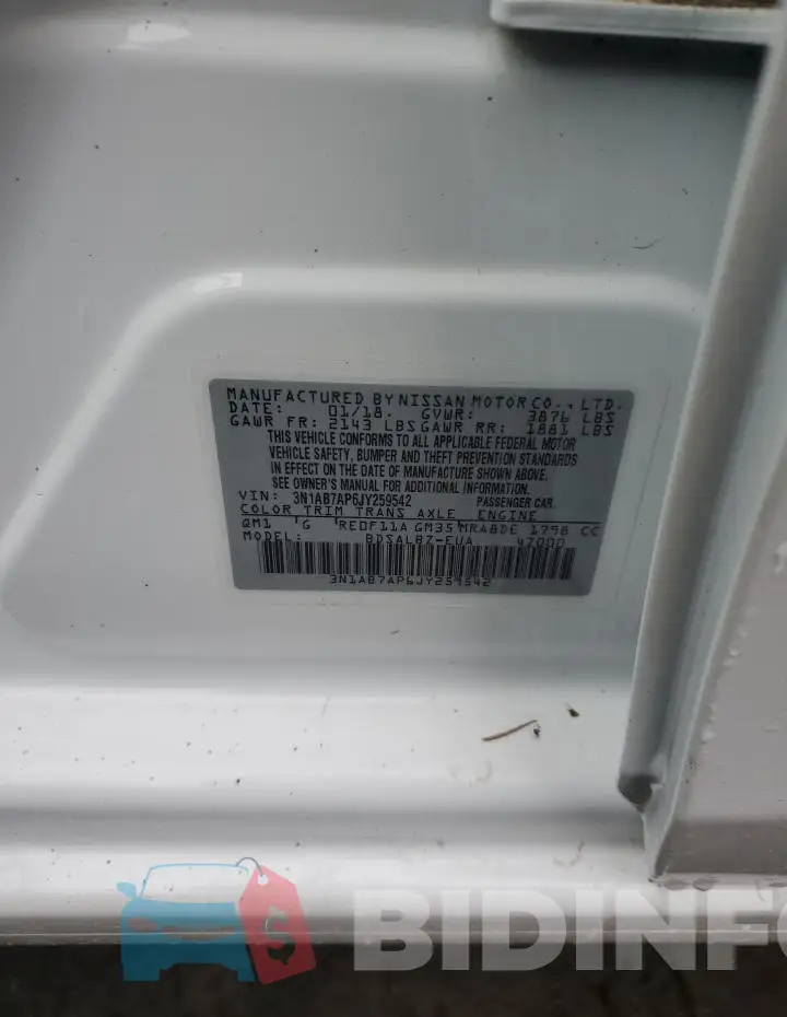 3N1AB7AP6JY259542 Photo# 12
