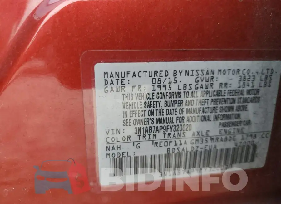3N1AB7AP9FY320020 Photo# 12