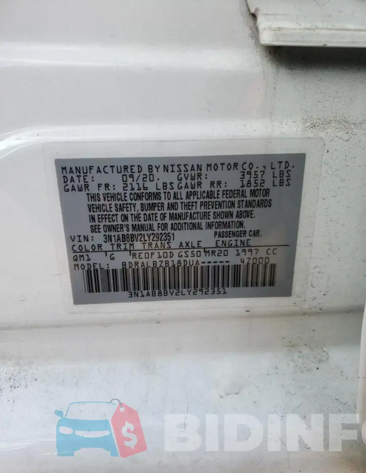 3N1AB8BV2LY292351 Photo# 12