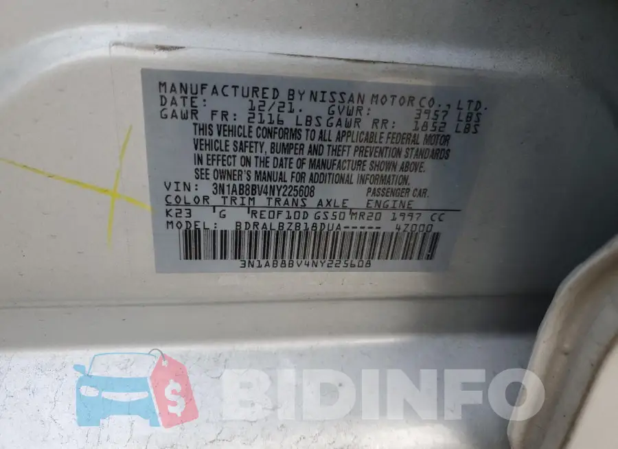 3N1AB8BV4NY225608 Photo# 12