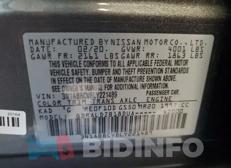 3N1AB8CV8LY221489 Photo# 12