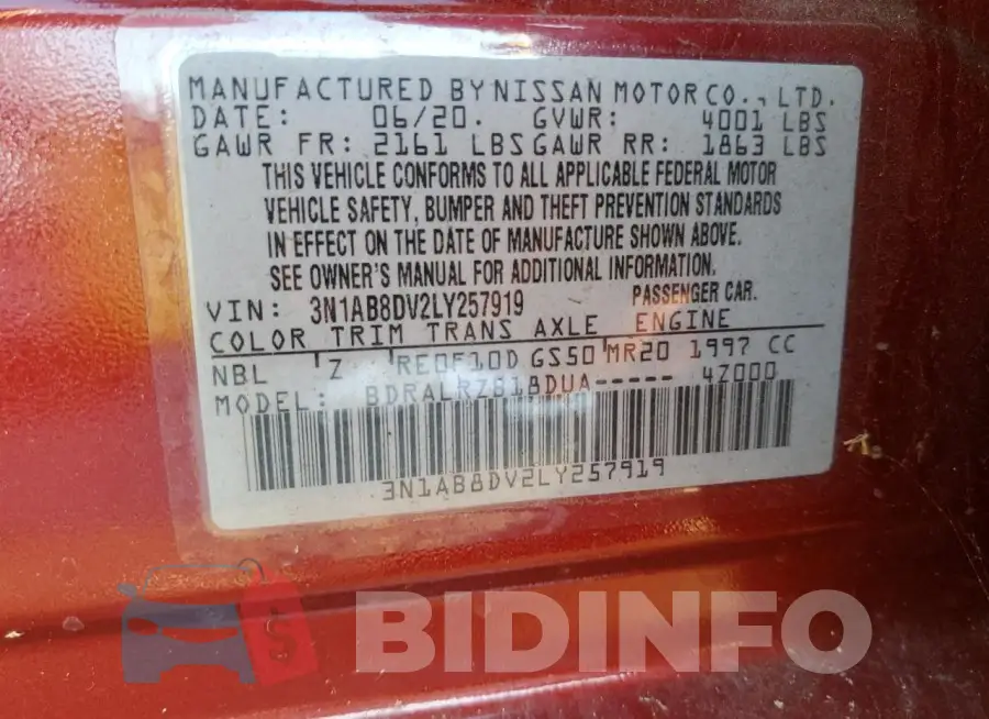 3N1AB8DV2LY257919 Photo# 12