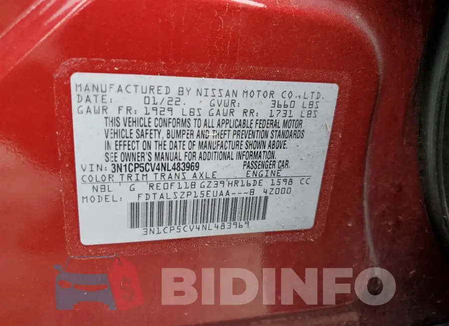 3N1CP5CV4NL483969 Photo# 13