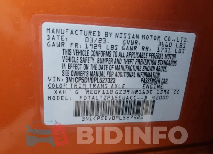 3N1CP5DV0PL527323 Photo# 12
