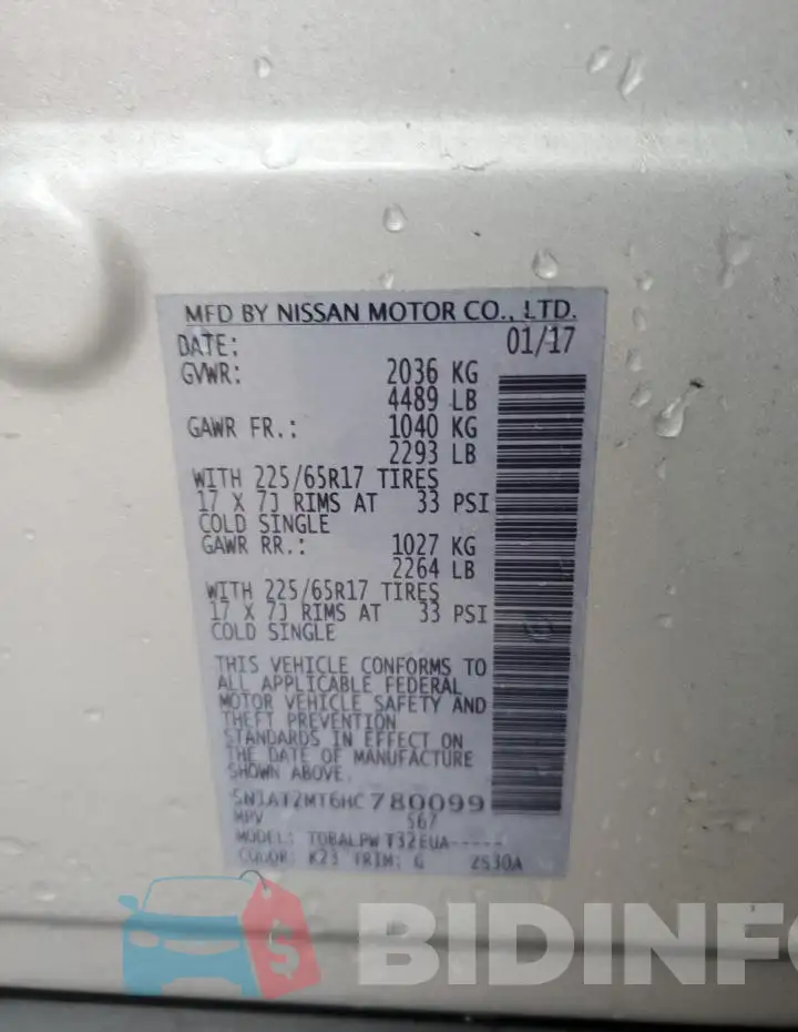 5N1AT2MT6HC780099 Photo# 13