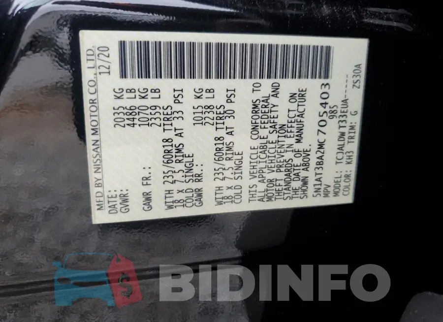 5N1AT3BA2MC705403 Photo# 13