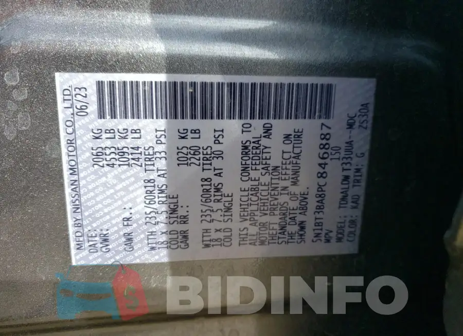 5N1BT3BA8PC846887 Photo# 12