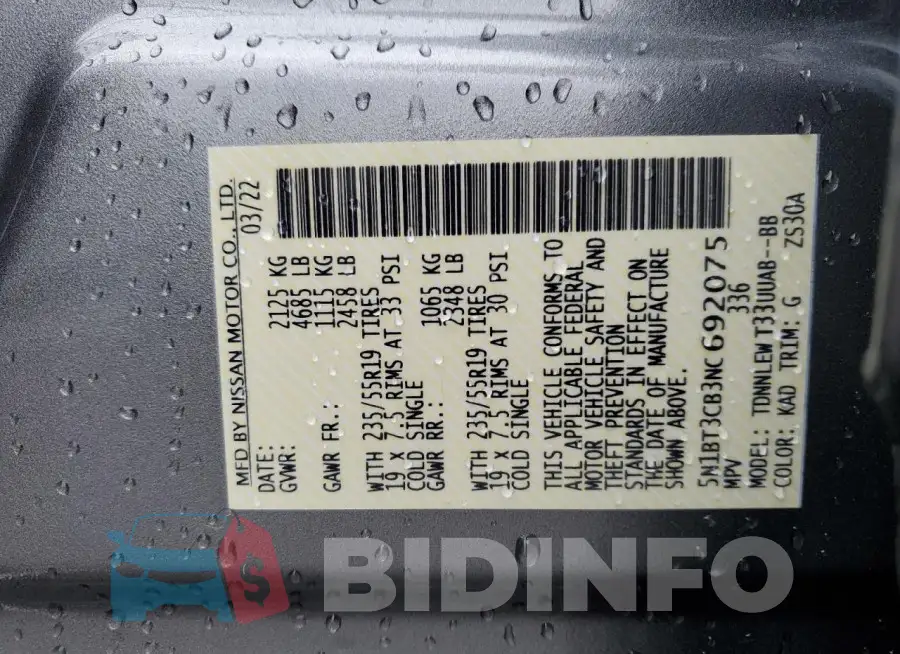 5N1BT3CB3NC692075 Photo# 12