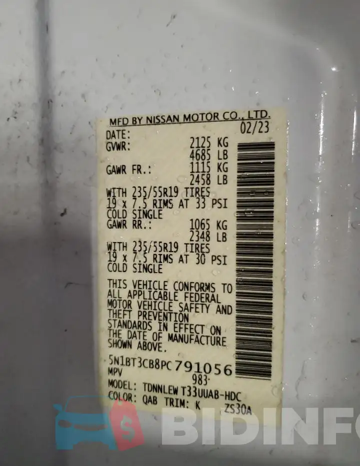 5N1BT3CB8PC791056 Photo# 13