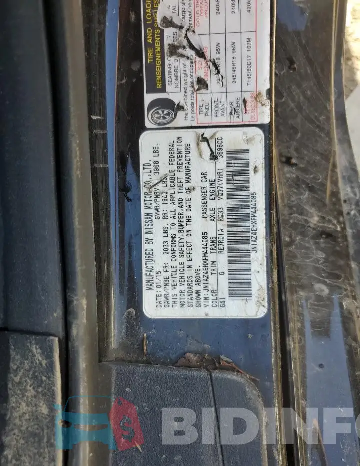 JN1AZ4EHXFM444085 Photo# 12