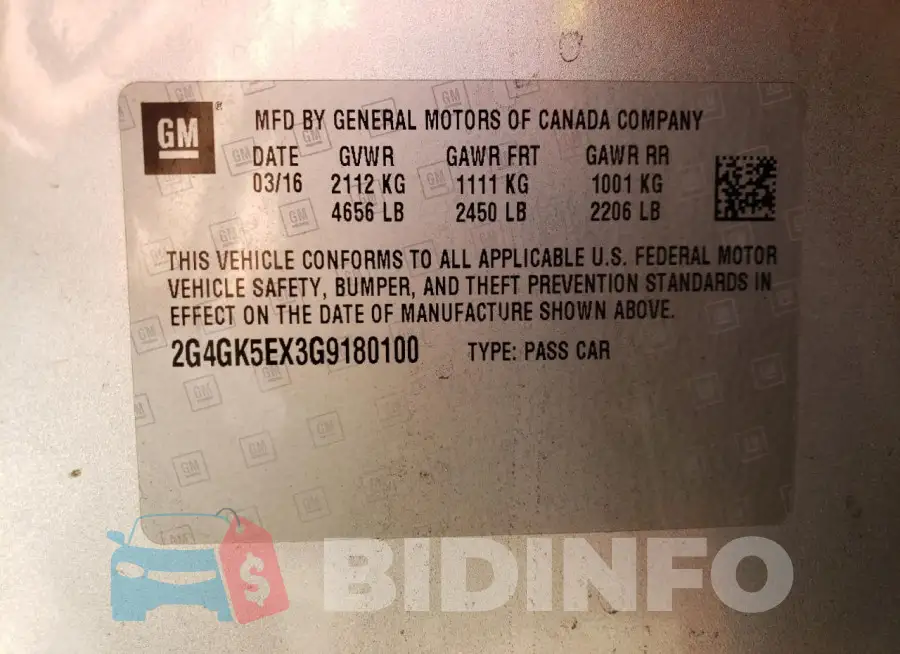 2G4GK5EX3G9180100 Photo# 12