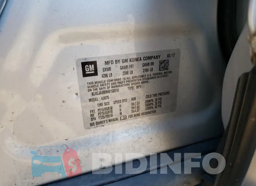 KL4CJASB9HB158510 Photo# 12