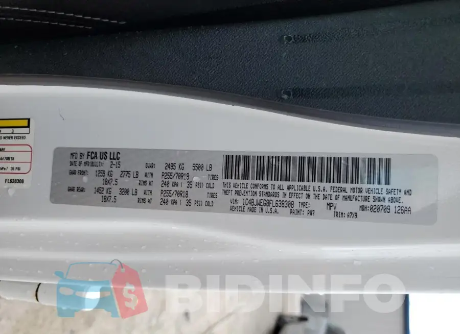 1C4BJWEG8FL638308 Photo# 13