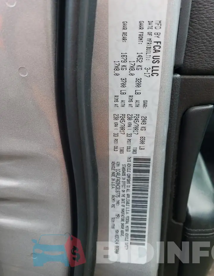 1C4RJFAG9HC818775 Photo# 12