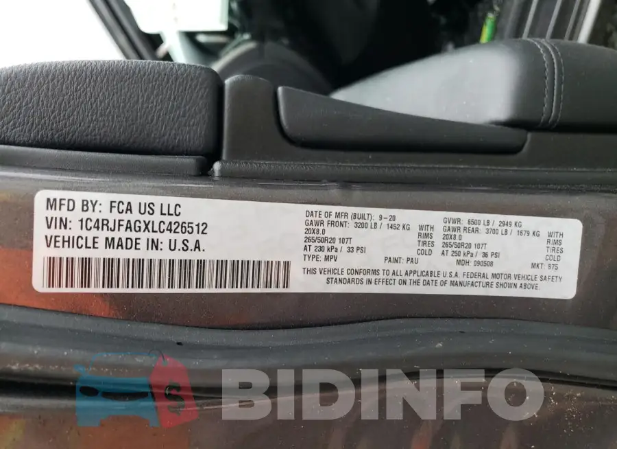1C4RJFAGXLC426512 Photo# 13