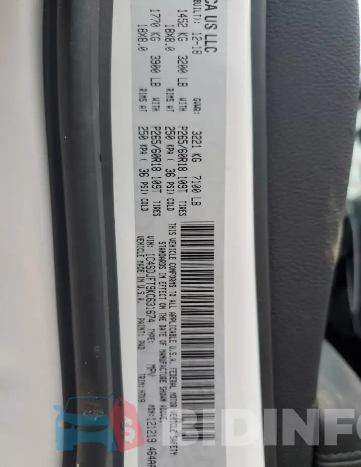 1C4SDJFT9KC631674 Photo# 14
