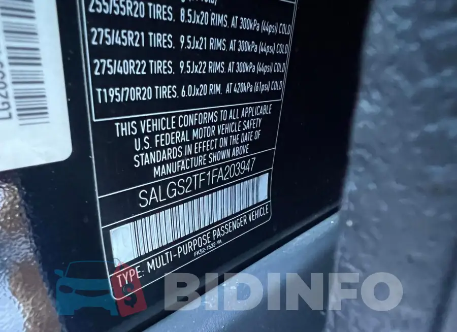 SALGS2TF1FA203947 Photo# 10