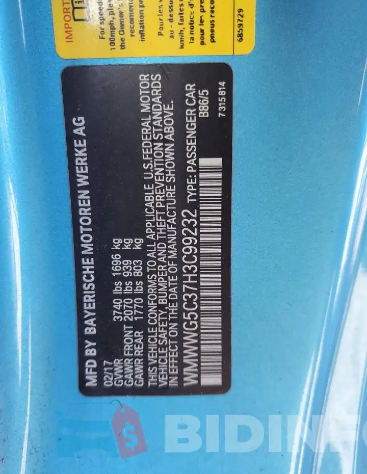 WMWWG5C37H3C99232 Photo# 12