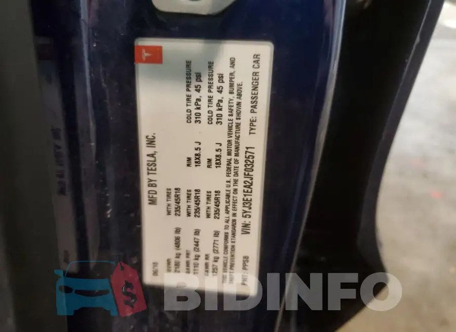 5YJ3E1EA2JF032571 Photo# 12