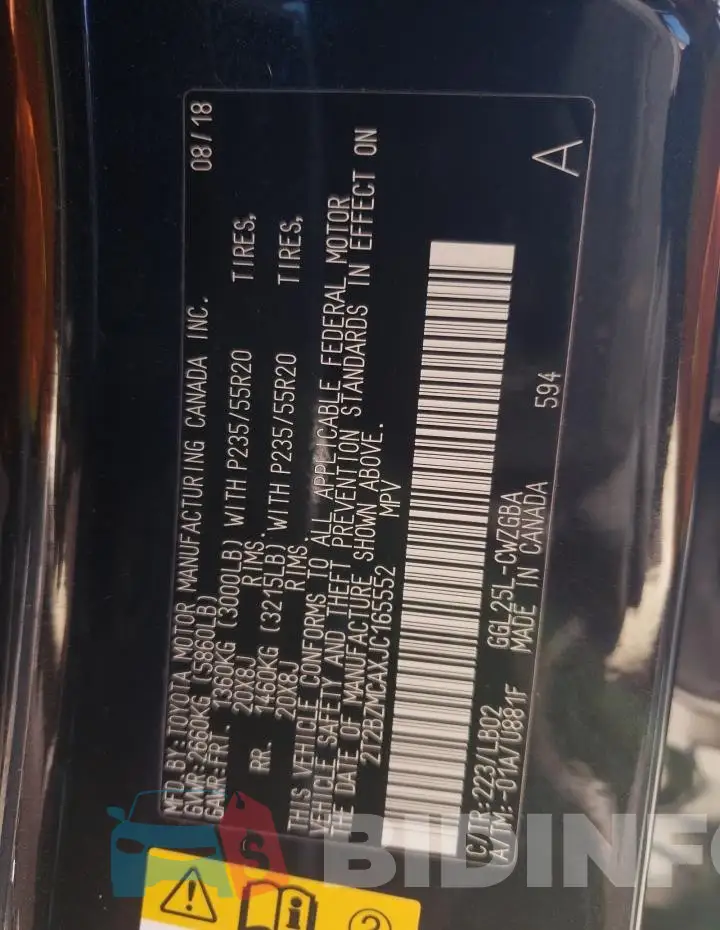 2T2BZMCAXJC165552 Photo# 13