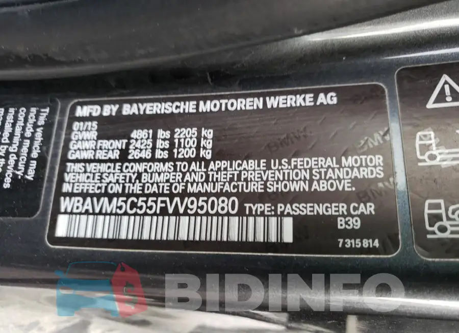 WBAVM5C55FVV95080 Photo# 13