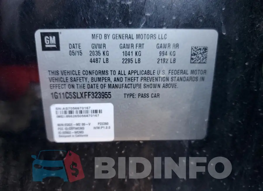 1G11C5SLXFF323955 Photo# 12