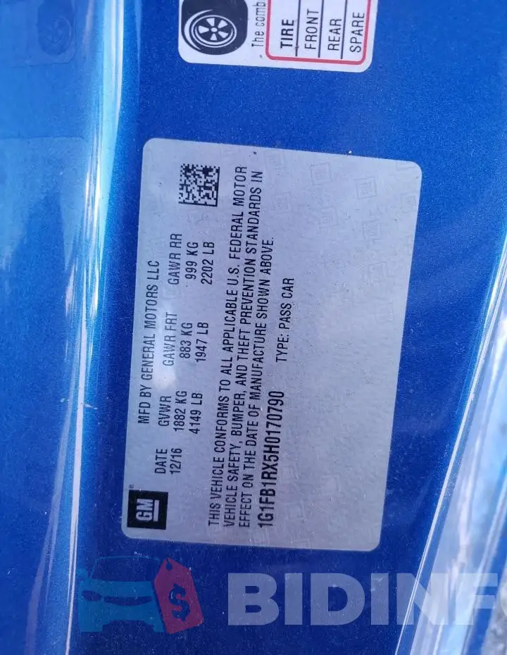 1G1FB1RX5H0170790 Photo# 12
