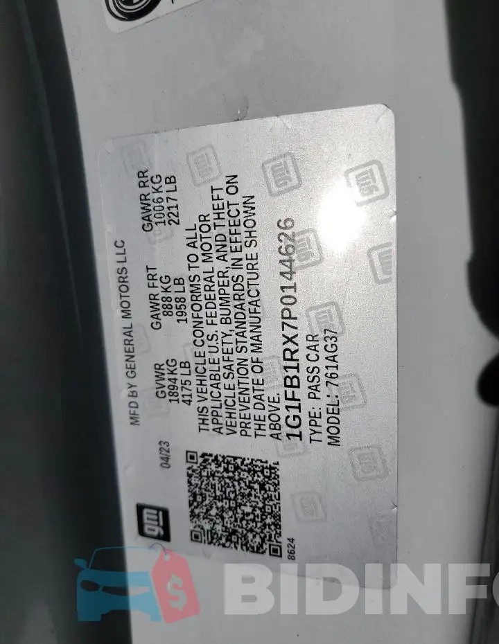 1G1FB1RX7P0144626 Photo# 12