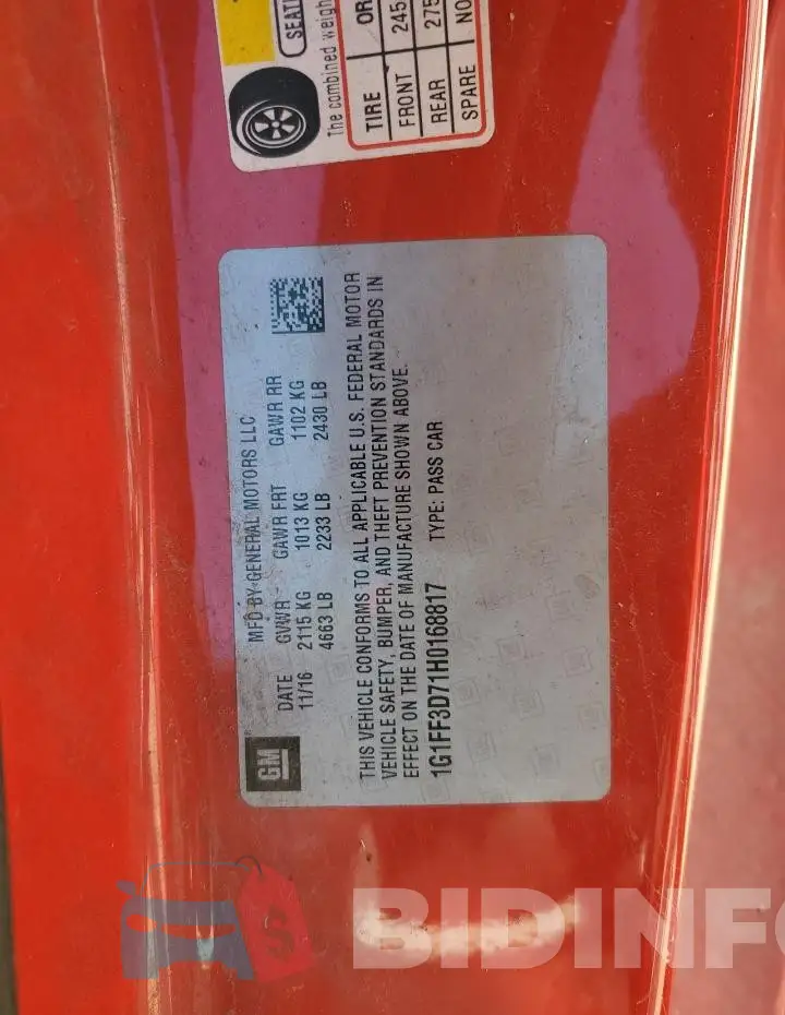 1G1FF3D71H0168817 Photo# 12