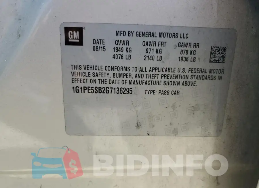 1G1PE5SB2G7136295 Photo# 12