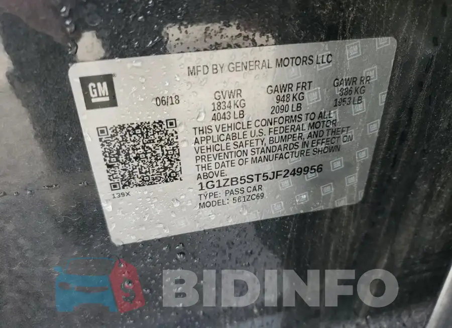 1G1ZB5ST5JF249956 Photo# 12