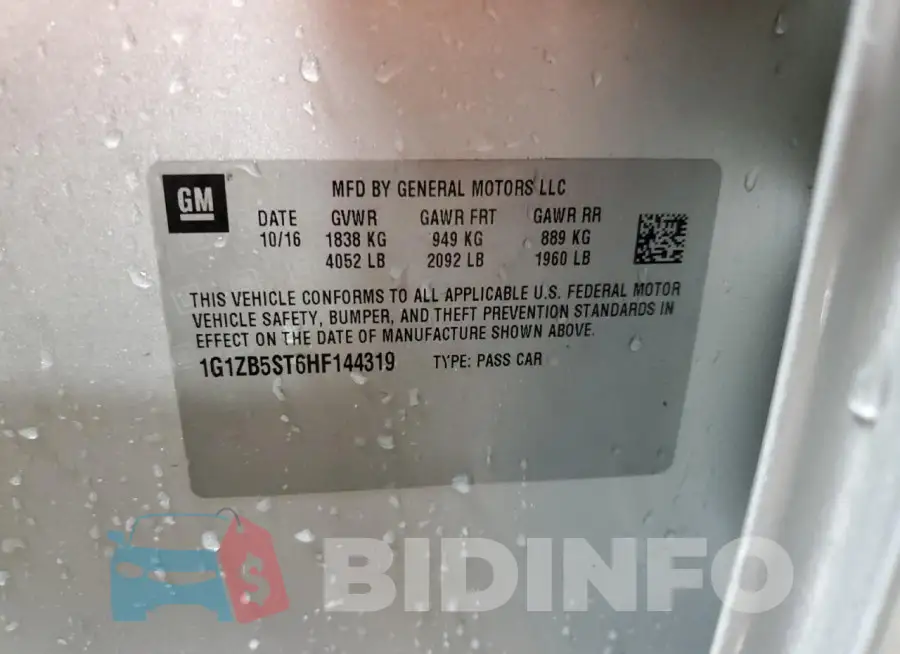 1G1ZB5ST6HF144319 Photo# 13
