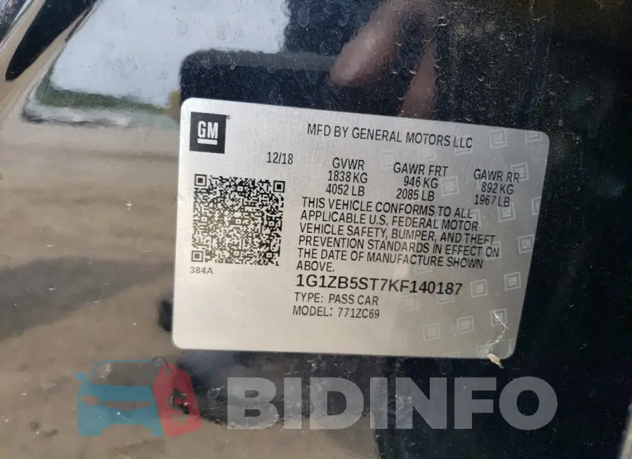 1G1ZB5ST7KF140187 Photo# 12