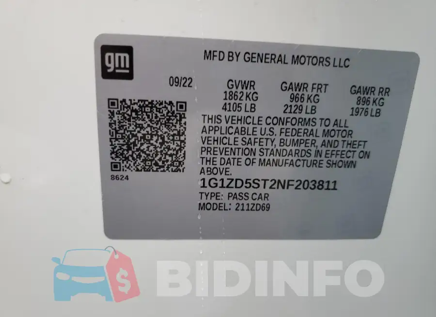 1G1ZD5ST2NF203811 Photo# 12