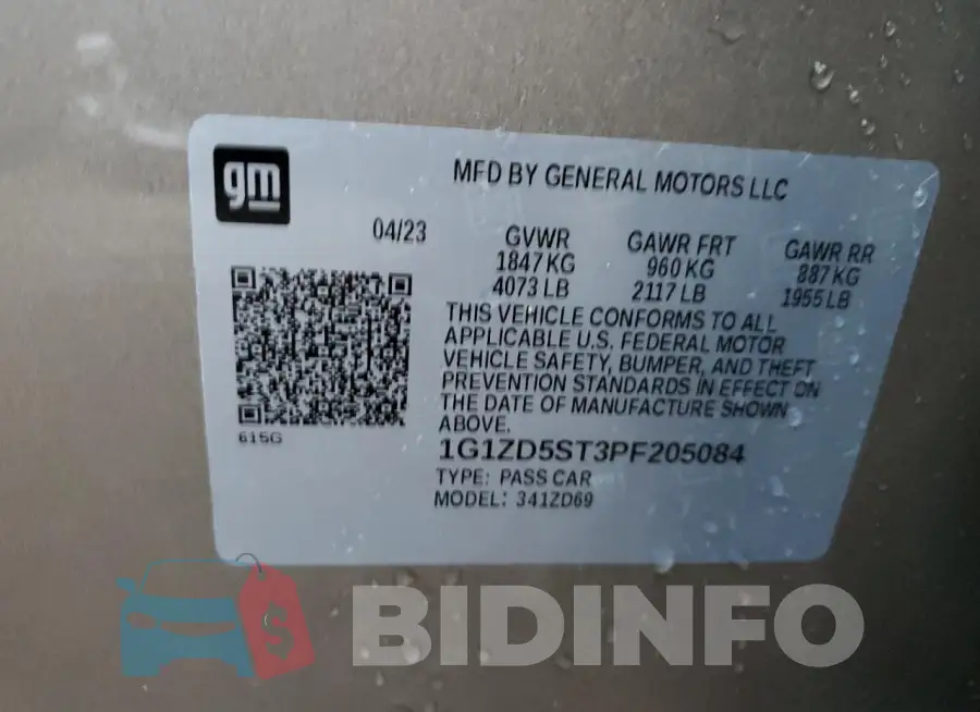 1G1ZD5ST3PF205084 Photo# 12