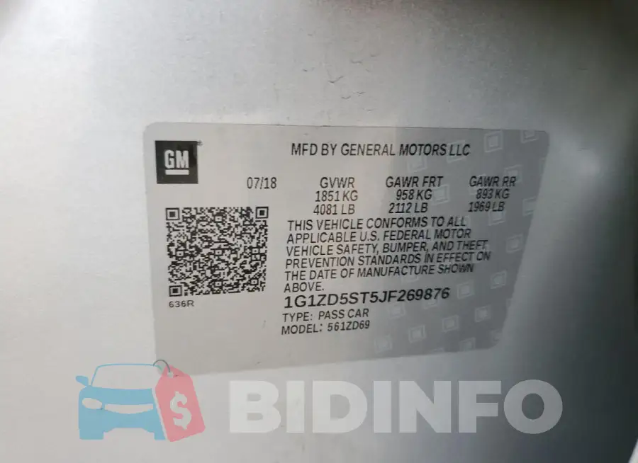 1G1ZD5ST5JF269876 Photo# 12