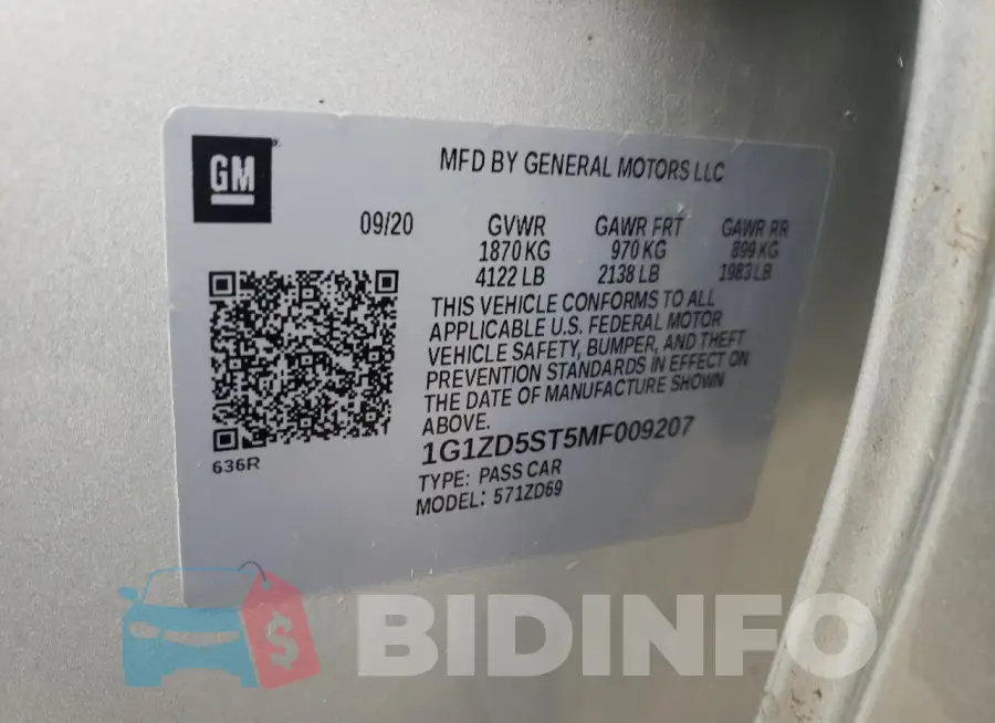 1G1ZD5ST5MF009207 Photo# 12