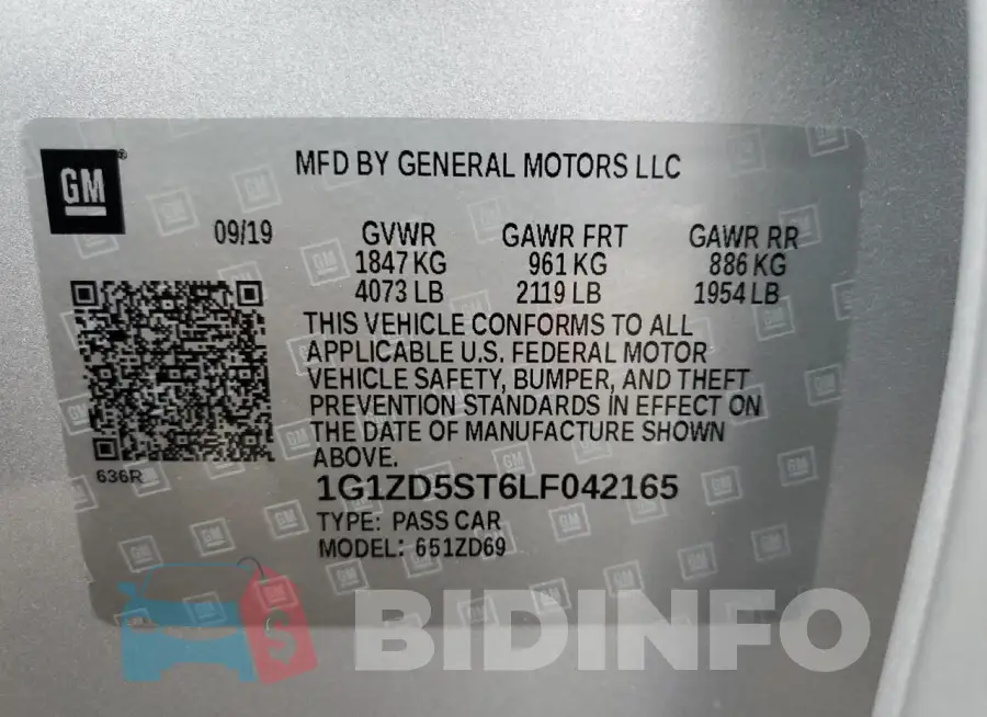 1G1ZD5ST6LF042165 Photo# 12