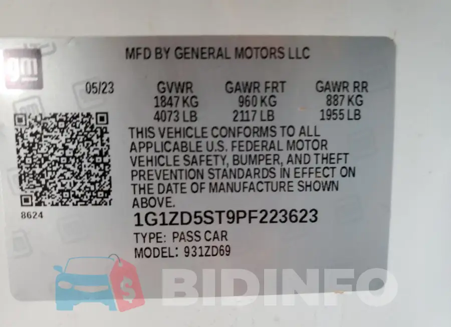1G1ZD5ST9PF223623 Photo# 12