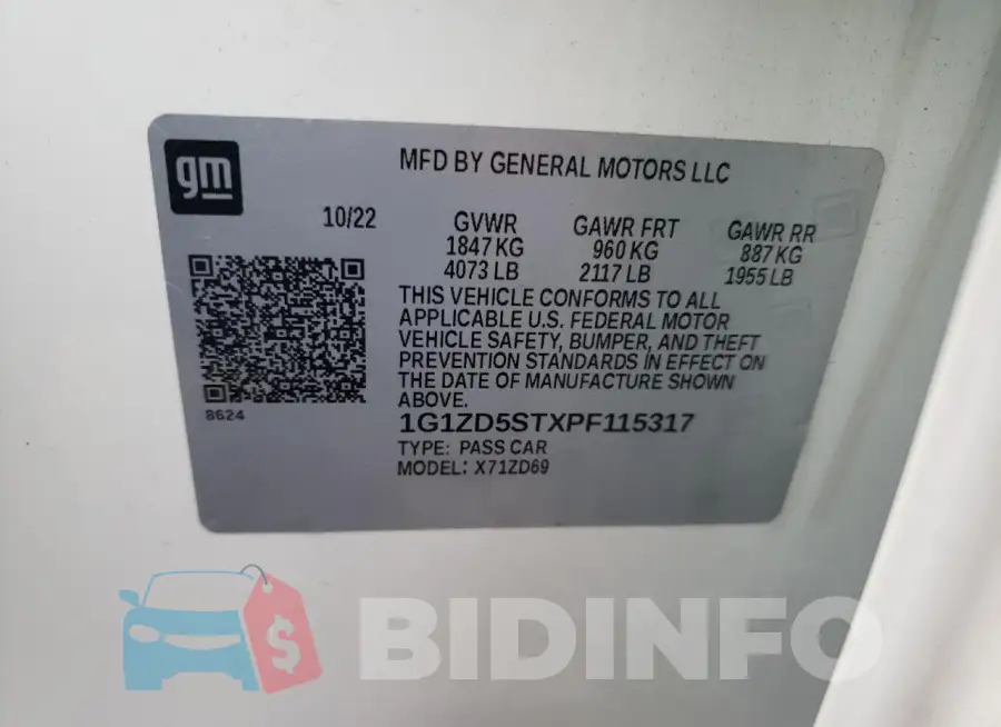 1G1ZD5STXPF115317 Photo# 12