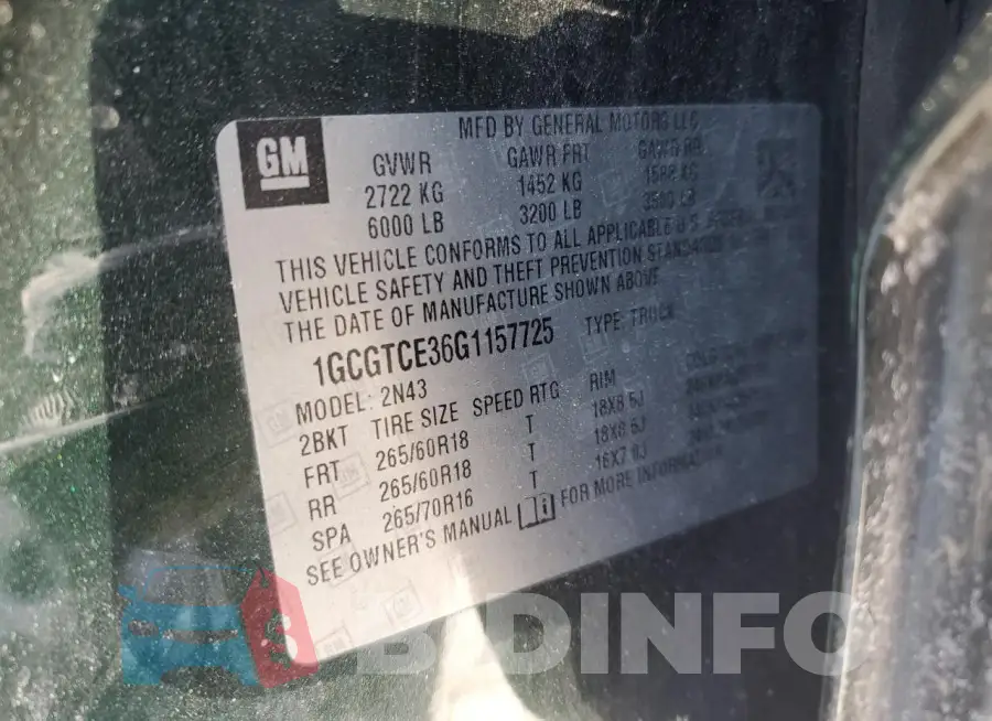 1GCGTCE36G1157725 Photo# 12