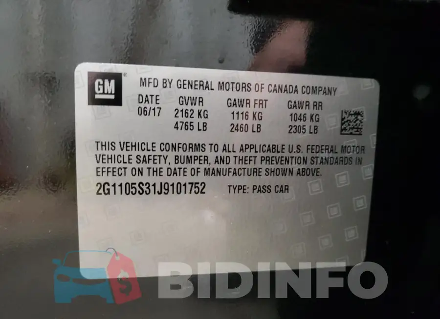 2G1105S31J9101752 Photo# 12